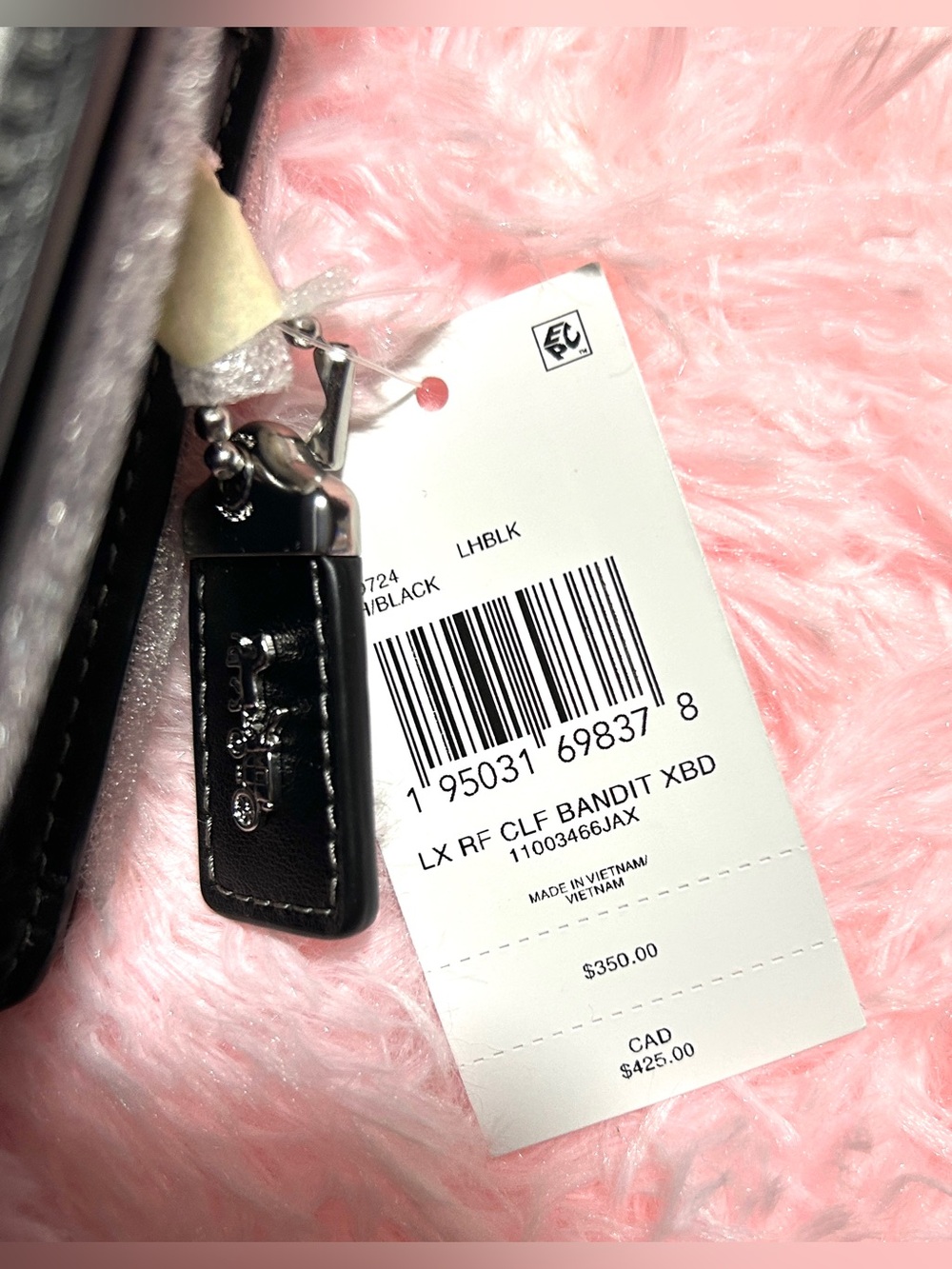COACH Bandit Crossbody/Black-Silver - Picture 12 of 12